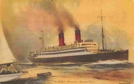 RMS Caronia Ship Cunard Line Thomas Cook &amp; Son advertising 1932 postcard - £6.29 GBP
