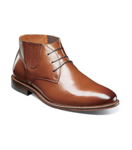 Stacy Adams Maxwell Plain Toe Chukka Boot Smooth leather Cognac 25551-221 - £88.97 GBP