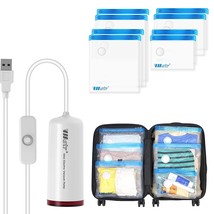 Travel Vacuum Storage Bags With Usb Electric Pump, Medium Small Space Sa... - £47.09 GBP