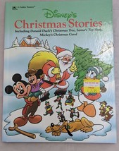 A Golden Treasury Disney&#39;s Christmas Stories 1989 Donald Duck Mickey Santas Toy - £6.19 GBP