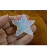 (Y-STA-553) White Opalite STARFISH gemstone sea star Stone FIGURINE carving - £11.02 GBP