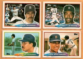 4 dif Detroit Tigers 1988 Topps Big Baseball Jack Morris Lou Whitaker Chet Lemon - £1.59 GBP