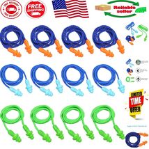 Comfortable Noise-Canceling Silicone Ear Plugs - 12 Pairs for All-Day Wear - $18.52 CAD