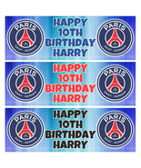 PARIS ST GERMAIN Personalised Birthday Banner - PSG Birthday Party Banner - $5.35