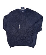 Izod Men Sweater Pea Coat Classic Embroidered Logo Crewneck Pullover Nav... - $32.64