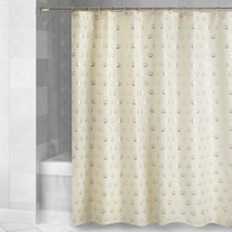 Caribbean Joe Gold Shells on Ivory Fabric Shower Curtain Beach Summer House  - £30.60 GBP