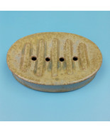 Vintage 80s Pier 1 Green Oval Soap Dish Ceramic - $33.56 CAD