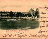 1901 Paris France Jardin Des Tuileries et Pavillion De Marson Postcard V... - $4.90