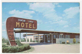 Duncan Lodge Motel Kentland Indiana postcard - $5.94