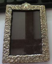 925 Sterling Silver Vintage Ornate Picture Frame for 2 3/8&quot;x3 5/8&quot; Photo - £21.77 GBP