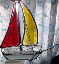 Stain Glass Sailboat Suncatcher - £10.38 GBP