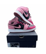 Nike Air Jordan 1 Mid GS Coral Chalk 554725-662  Youth Size 5Y CLEANED W... - £55.84 GBP