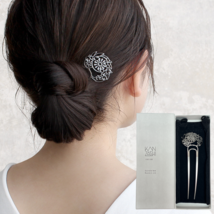 Kanzashi Silver Stainless Steel Wreath Sangria For Women Hair Stick Japan - £71.84 GBP