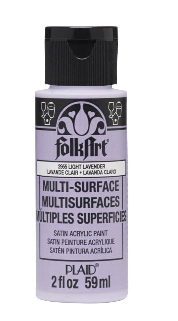 FolkArt Multi-Surface Satin Acrylic Paint, 2955 Light Lavender, 2 Fl. Oz. - $3.79