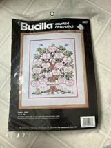 1991 Bucilla Family Tree 40577 Counted Cross Stitch Kit 11x14 Genealogy Vtg 5630 - £18.67 GBP