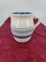 Pfaltzgraff Pitcher Creamer White with Blue Stripes Mexico Perfect Condition - £9.59 GBP