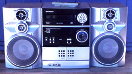 Sharp CD-ES777 cd 300W music system super woofer 5 disk changer dual cassette - £39.56 GBP