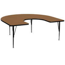 60x66 HRSE Oak Activity Table XU-A6066-HRSE-OAK-T-P-GG - $476.95