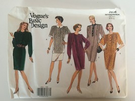 Vogue Basic Design Sewing Pattern 2534 Dress Tunic Skirt Easy Sz 8-10-12 Uncut - $3.99