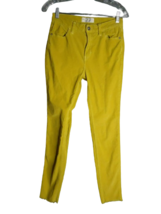 We The Free Raw Hem Skinny Corduroy Jeans Mustard Yellow Raw Hem Size 27 - £21.79 GBP
