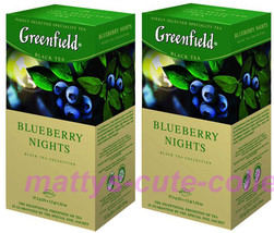 Greenfield Black Tea Blueberry Nights SET of 2 BOXES X 25 = 50 Total US ... - £12.45 GBP