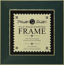 Mill Hill 6 x 6 Hand Painted Wooden Frame Matte Green - £19.94 GBP