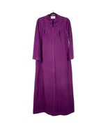 Vanity Fair VTG Robe 12 Womens Fleece Purple Pockets Full Zip Long Sleev... - £20.40 GBP