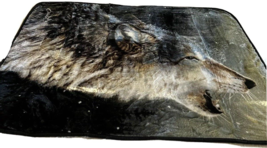 Vintage Northwest Wolf Howl Plush Reversible Throw Blanket Ascending Son... - £46.92 GBP