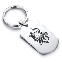 Stainless Steel Tribal Sagittarius Zodiac (Centaur Archer) Dog Tag Keychain - £7.99 GBP