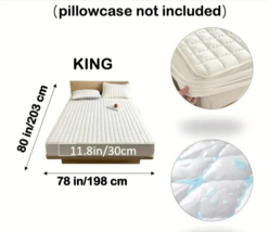 King Size Quilted Waterproof Mattress Protector Soft Comfortable Cover - £17.99 GBP