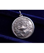 Vintage Sterling Silver Graduation Bracelet Charm - $178.70 MXN