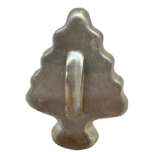 Vintage Silver Aluminum Christmas Tree Cookie Cutter with Handle 4 x 3&quot; - £6.90 GBP