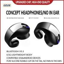 GD28 Bone Conduction TWS Headphones Bluetooth V5.3 Ear Clip Lightweight Business - £10.91 GBP+