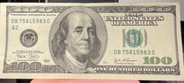 2003  ~US $100 New York ~ DB 75815983 C - $153.00