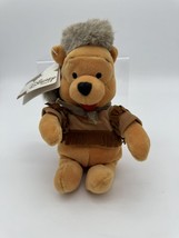 Winnie The Pooh 8&quot; Frontier Plush Disney Bear Daniel Boone Costume Pre-owned - £7.44 GBP