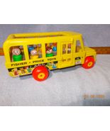 Vintage Fisher Price Toy School Bus with Seven Little People 1965 No 192 - £13.84 GBP