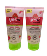 LOT OF 2 YES TO JELLY MASK Watermelon Light Hydration Super Fresh 3oz ea... - €12,08 EUR