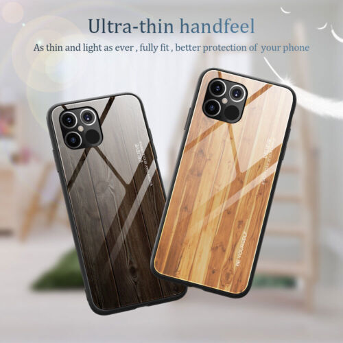 Fr iPhone 14 Pro Max/14 Pro/13 Pro Max Glass hard Back hard Silicon Case Cover