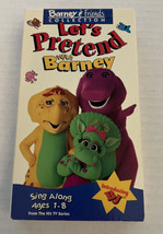 Vintage 1993 Barney &amp; Friends Let’s Pretend With VHS Video Tape Sing Along Songs - £7.46 GBP