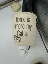 Scentsy Home Is Where My Cat Is Plug In Warmer Blue Bulb Inside - $14.00