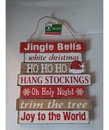 Christmas Decoration Celebrate A Holiday Wooden Wall Signs Happy Home De... - £7.03 GBP