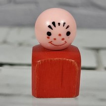 Fisher Price Little People Baby Freckles Red Wooden Block Body Vintage - $9.89