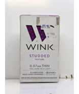 Pack of 10 Wink Studded Texture Lubricated 0.07mm Latex Condoms EXP 01/0... - $9.90