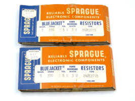 10 NOS NIB Vintage Sprague 270 ohm 3 watt 3W Bluejacket Resistors 5% - $17.95 CAD