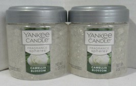 Yankee Candle Fragrance Spheres Odor Beads Set Lot Of 2 Camellia Blossom - £20.67 GBP