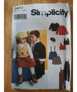 UNCUT Simplicity Pattern #9456 Childrens Jacket/ Overalls/skirt /vest/hat - £4.70 GBP