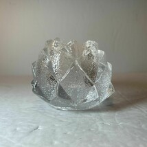 Orrefors Sweden Crystal Nimbus Artichoke Votive Candle Holder 3&quot; - $14.01 CAD