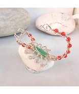 Silver scorpion and gemstone, zodiac gift handmade small scorpion, on na... - $557.09 MXN