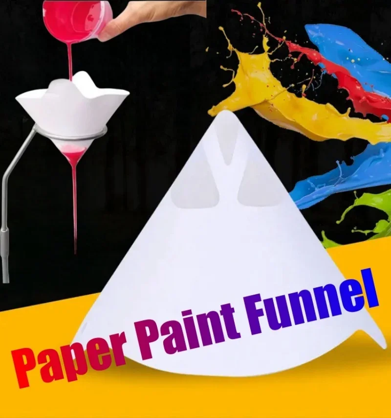 50/100/200/300pcs Paper Paint Strainers Paper Paint Conical Strainers Mesh - £10.99 GBP+
