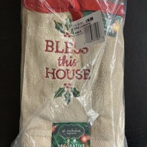 St Nicholas Square Hand Towels &quot;Bless This House&quot; - Set of 2 - NEW - £12.86 GBP